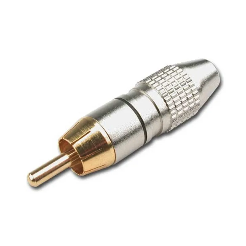 SET 10 CONECTORES RCA AEREO MACHO NEGRO
