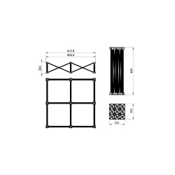 BASE EXTENSIBLE 1 x 1m NEGRO ALTURA 40cm CONTESTAGE
