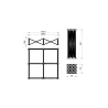 BASE EXTENSIBLE 1 x 1m NEGRO ALTURA 60cm CONTESTAGE
