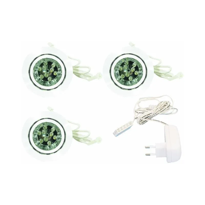 SET 3 ARILLOS BLANCOS 9 LED,S ROJOS 51935160