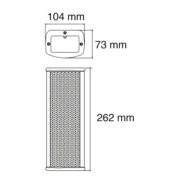 CLS220 COLUMNA 2 VIAS 2x2.5\"-10 /20W 100V IP44