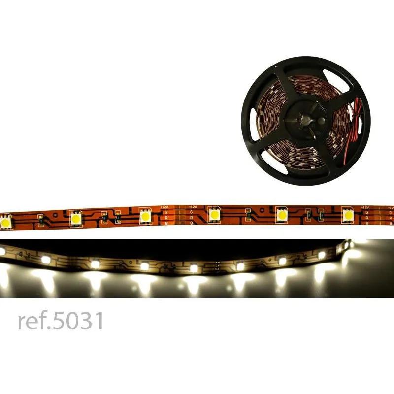BOBINA LED FLEX 5m 30 LED/m 12V IP-20 B.CALIDO