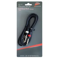 JBSYSTEMS - CABLE 2x JACK 6.3mm MACHO MONO - 2x JACK 6.3mm MACHO MONO 1.5m JBSYSTEMS