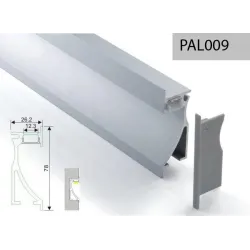 PERFIL ALUMINIO EMPOTRAR PARED 2m TAPA OPAL